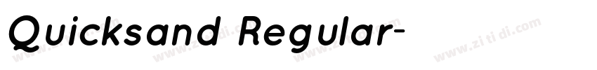 Quicksand Regular字体转换